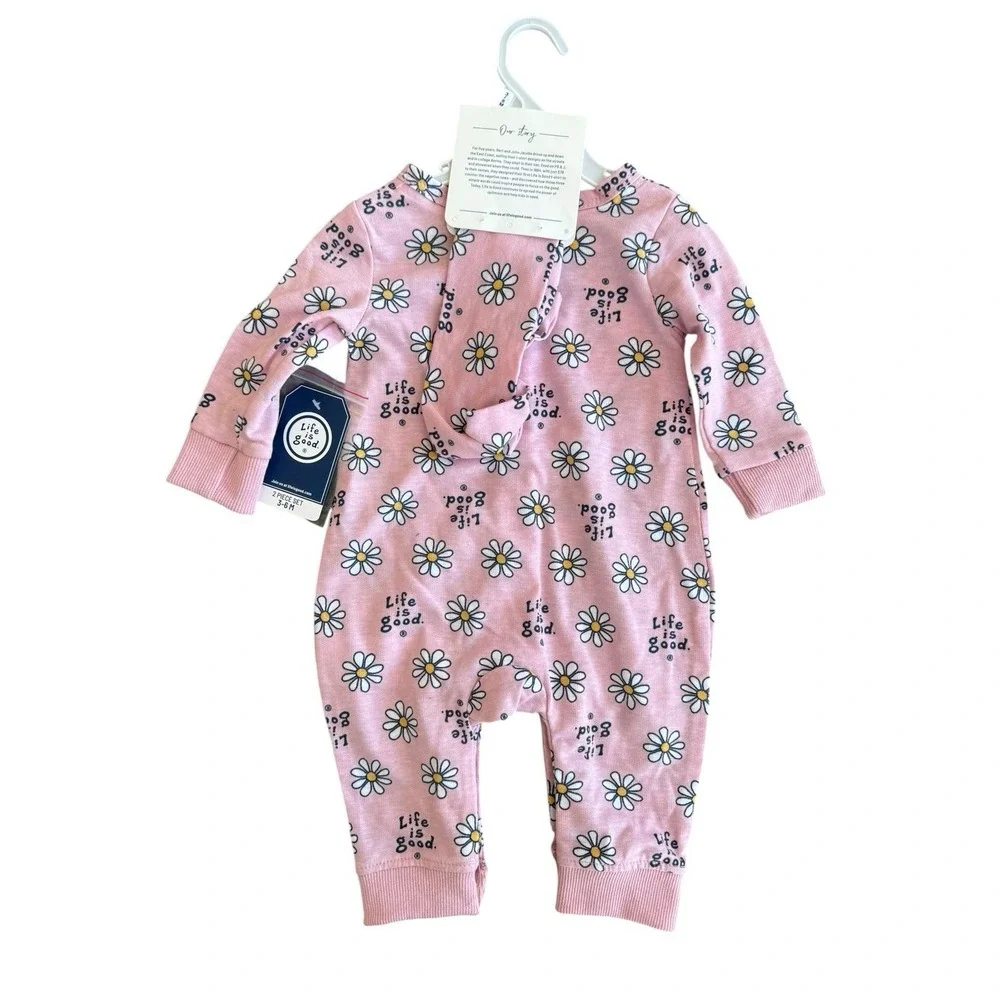 Life is Good‎ Baby Girl Romper Pink Size 3-6 Months Months Announcement Daisy